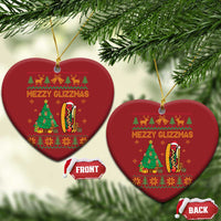 Merry Glizzmas Christmas Ornament Funny Hotdog Xmas Tree Hot Ugly Christmas - Wonder Print Shop