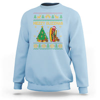 Merry Glizzmas Sweatshirt Funny Hotdog Xmas Tree Hot Ugly Christmas - Wonder Print Shop