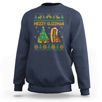 Merry Glizzmas Sweatshirt Funny Hotdog Xmas Tree Hot Ugly Christmas - Wonder Print Shop