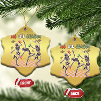 Dancing Skeleton Christmas Christmas Ornament Tis The Season Retro Boujee Xmas Vibe - Wonder Print Shop