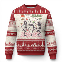 Dancing Skeleton Christmas Ugly Christmas Sweater Tis The Season Retro Boujee Xmas Vibe - Wonder Print Shop