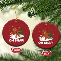 Gingerbread Christmas Ornament Oh Snap Funny Christmas Cookie Baking Squad - Wonder Print Shop