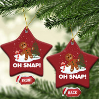 Gingerbread Christmas Ornament Oh Snap Funny Christmas Cookie Baking Squad - Wonder Print Shop