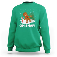Gingerbread Sweatshirt Oh Snap Funny Christmas Cookie Baking Squad - Wonder Print Shop