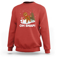 Gingerbread Sweatshirt Oh Snap Funny Christmas Cookie Baking Squad - Wonder Print Shop