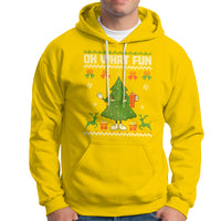 Ugly Christmas Hoodie Oh What Fun Boujee Christmas Tree Funny - Wonder Print Shop