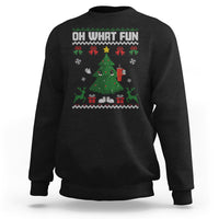 Ugly Christmas Sweatshirt Oh What Fun Boujee Christmas Tree Funny - Wonder Print Shop
