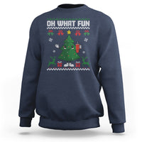Ugly Christmas Sweatshirt Oh What Fun Boujee Christmas Tree Funny - Wonder Print Shop