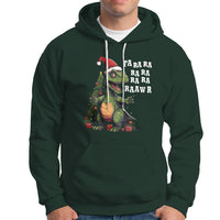 Dinosaur Christmas Hoodie Fa Ra Ra Ra Rawr Xmas Tree Santa Rex Lover - Wonder Print Shop