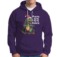 Dinosaur Christmas Hoodie Fa Ra Ra Ra Rawr Xmas Tree Santa Rex Lover - Wonder Print Shop