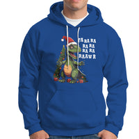 Dinosaur Christmas Hoodie Fa Ra Ra Ra Rawr Xmas Tree Santa Rex Lover - Wonder Print Shop