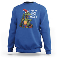 Dinosaur Christmas Sweatshirt Fa Ra Ra Ra Rawr Xmas Tree Santa Rex Lover - Wonder Print Shop