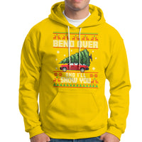 Funny Christmas Hoodie Bend Over And I'll Show You Merry Xmas Tree Ugly Sweater - Wonder Print Shop