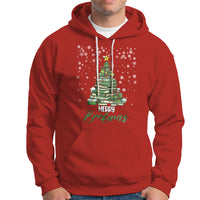 Reading Christmas Hoodie Merry Bookmas Books Pine Xmas Tree Funny - Wonder Print Shop