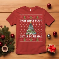 Reading Christmas T Shirt Oh What Fun It Is To Read Books Xmas Tree Funny Ugly Sweater - Wonder Print Shop