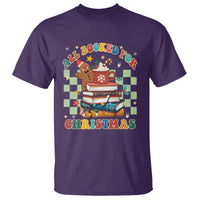 Reading Christmas T Shirt All Booked For Xmas Books and Cocoa Lover - Wonder Print Shop