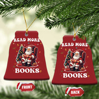 Santa Reading Lover Christmas Ornament Read More Books - Wonder Print Shop