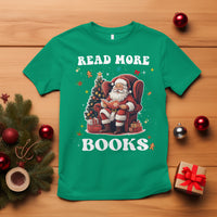 Reading Santa T Shirt Read More Books Funny Christmas Teacher Student Book Lovers - Wonder Print Shop
