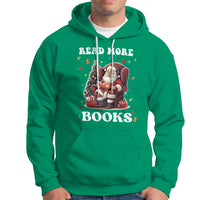 Reading Santa Hoodie Read More Books Funny Christmas Teacher Student Book Lovers - Wonder Print Shop