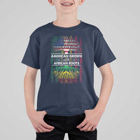 African American Pride T Shirt For Kid American Grown With African Roots African American Flag Tree