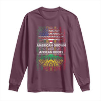 African American Pride Long Sleeve Shirt American Grown With African Roots African American Flag Tree