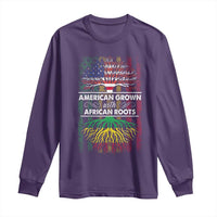 African American Pride Long Sleeve Shirt American Grown With African Roots African American Flag Tree