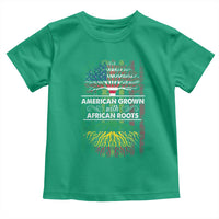 African American Pride Toddler T Shirt American Grown With African Roots African American Flag Tree