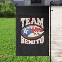 Team Benito Puerto Rico Football Pride Garden Flag Number 94 Vintage Game Day Music Artist Fan