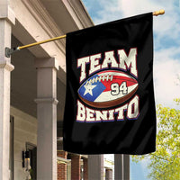 Team Benito Puerto Rico Football Pride Garden Flag Number 94 Vintage Game Day Music Artist Fan