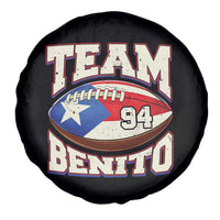 Team Benito Puerto Rico Football Pride Spare Tire Cover Number 94 Vintage Game Day Music Artist Fan