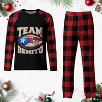 Team Benito Puerto Rico Football Pride Plaid Pajama Set Number 94 Vintage Game Day Music Artist Fan