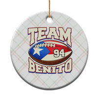 Team Benito Puerto Rico Football Pride Ceramic Ornament Number 94 Vintage Game Day Music Artist Fan