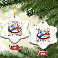 Team Benito Puerto Rico Football Pride Ceramic Ornament Number 94 Vintage Game Day Music Artist Fan