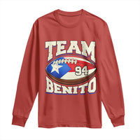 Team Benito Puerto Rico Football Pride Long Sleeve Shirt Number 94 Vintage Game Day Music Artist Fan