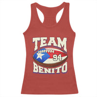 Team Benito Puerto Rico Football Pride Racerback Tank Top Number 94 Vintage Game Day Music Artist Fan