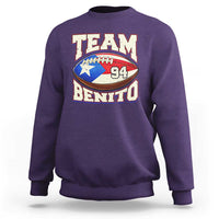 Team Benito Puerto Rico Football Pride Sweatshirt Number 94 Vintage Game Day Music Artist Fan