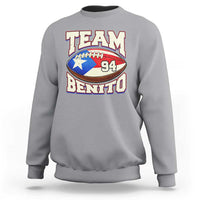 Team Benito Puerto Rico Football Pride Sweatshirt Number 94 Vintage Game Day Music Artist Fan