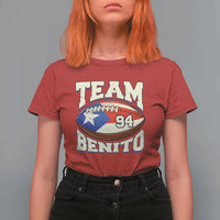 Team Benito Puerto Rico Football Pride T Shirt For Women Number 94 Vintage Game Day Music Artist Fan