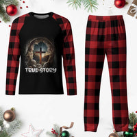 Jesus True Story Plaid Pajama Set Resurrection He Is Risen Religious Easter - Wonder Print Shop