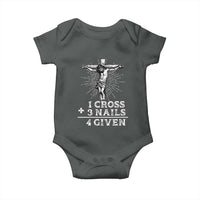 Religious Easter Baby Onesie 1 Cross 3 Nails Forgiven Jesus Christian Faith