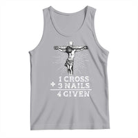 Religious Easter Tank Top 1 Cross 3 Nails Forgiven Jesus Christian Faith