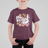 One Way Jesus T Shirt For Kid Christian Relgion Retro Hippie