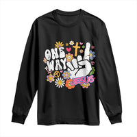 One Way Jesus Long Sleeve Shirt Christian Relgion Retro Hippie