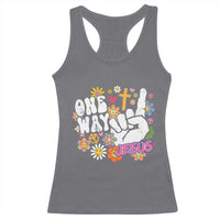 One Way Jesus Racerback Tank Top Christian Relgion Retro Hippie