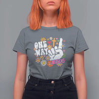 One Way Jesus T Shirt For Women Christian Relgion Retro Hippie