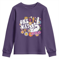 One Way Jesus Youth Sweatshirt Christian Relgion Retro Hippie