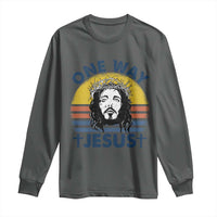 One Way Jesus Long Sleeve Shirt Christian Relgion Retro Vintage