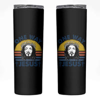 One Way Jesus Skinny Tumbler Christian Relgion Retro Vintage