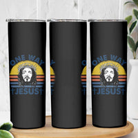 One Way Jesus Skinny Tumbler Christian Relgion Retro Vintage