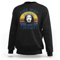 One Way Jesus Christian Relgion Vintage T-shirt, Funny Jesus Shirt, Jesus Believer, Religious Shirt Sweatshirt - Wonder Print Shop